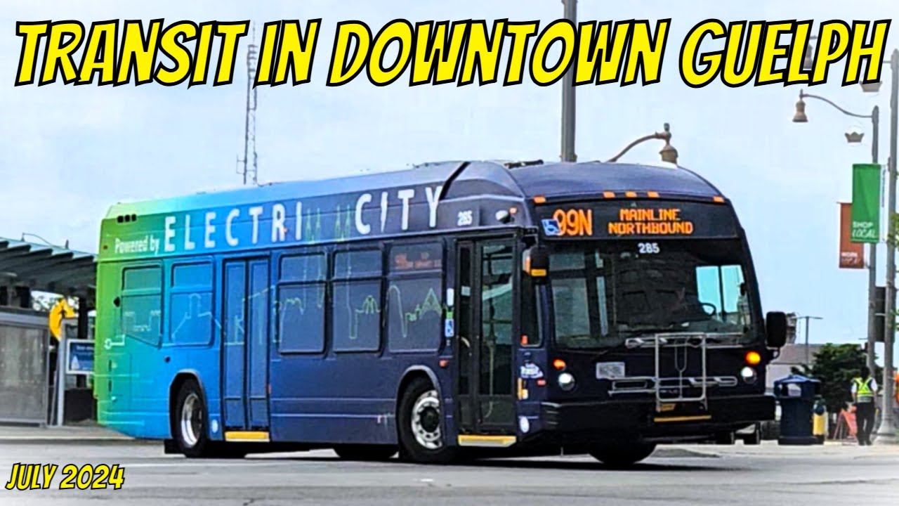 Transit in Downtown Guelph (July 2024)