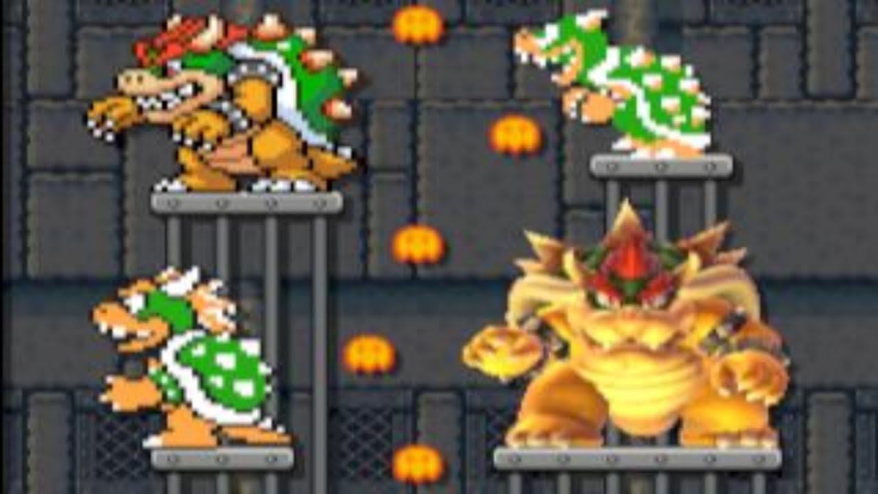 Four Bowser Fights & A Funeral by hairy dude - SUPER MARIO MAKER - NO COMMENTARY 1bi