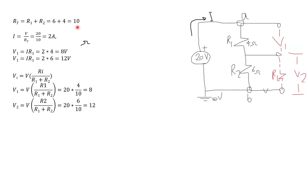 Basic Laws 8 - Series Circuit as Voltage Divider شرح