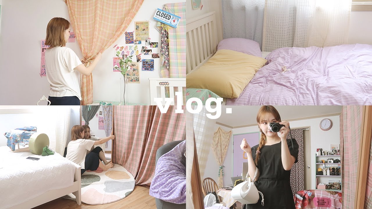 VLOG🍎쟤 방 또 꾸민대,,(속닥)🤭여름시즌 방꾸미기 /갬쉉사진 색보정TIP /방구석 미니패션쇼 (ft.에이미루시,원더월클래스)ㅣ달님DALNIM