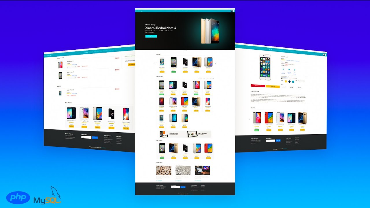 Complete Mobile Shopee E-Commerce Website Course - PHP & MySQL