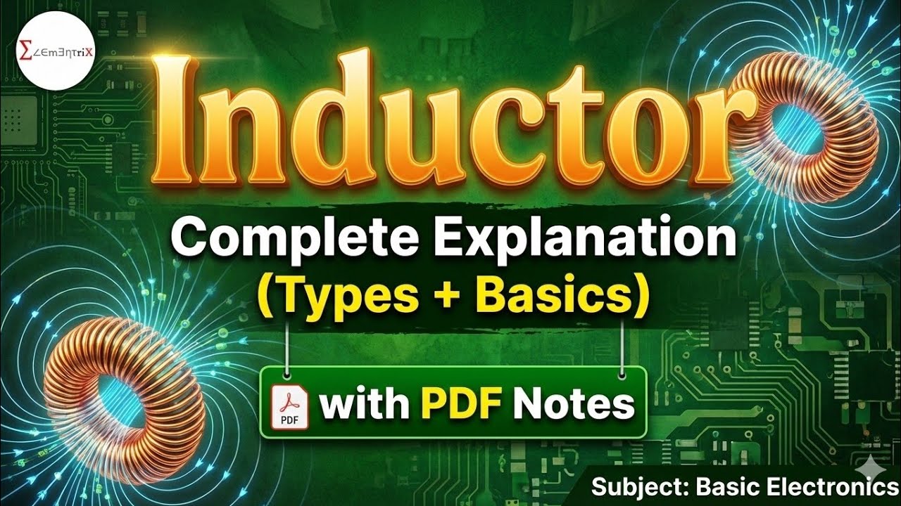 Inductor in Basic Electronics | Coil, Inductance & Energy Storage in Hindi
