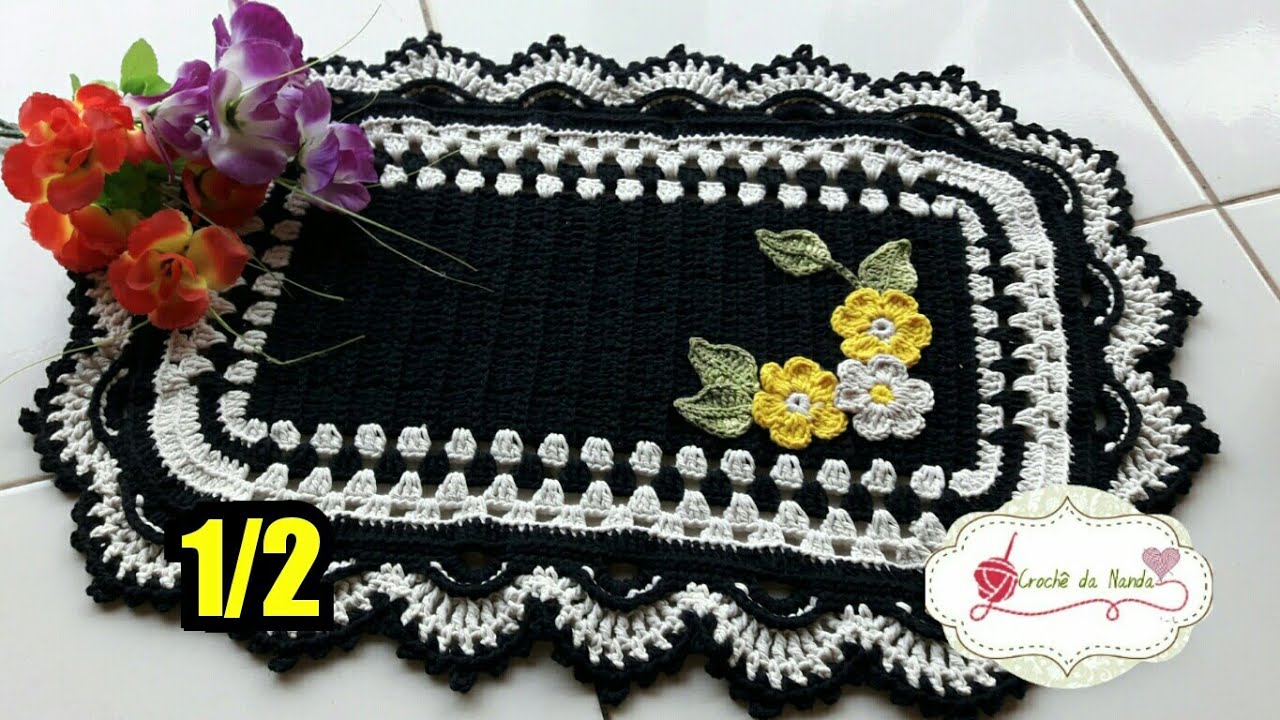Jogo de Banheiro 🌻FLORAL 🌻tapete pé da pia 1/2