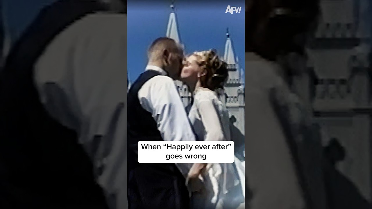 Groom's spin trick backfires spectacularly 💔 #fails #wedding #oops
