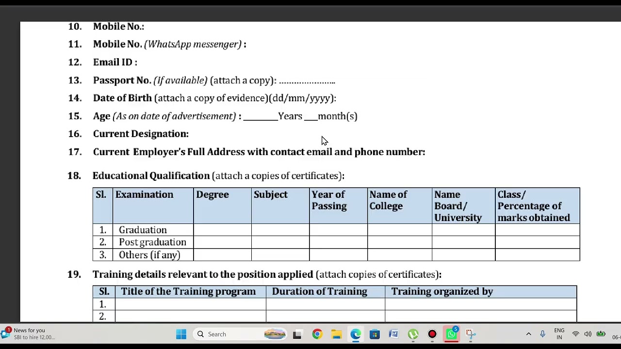 JOB APPLICATION LINK AND VIDEO FORM DETAILS ARE ALL AVAILABLE BELOW