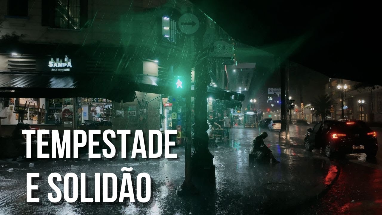 A MADRUGADA MAIS SOMBRIA DE SÃO PAULO | Chuva e Solidão