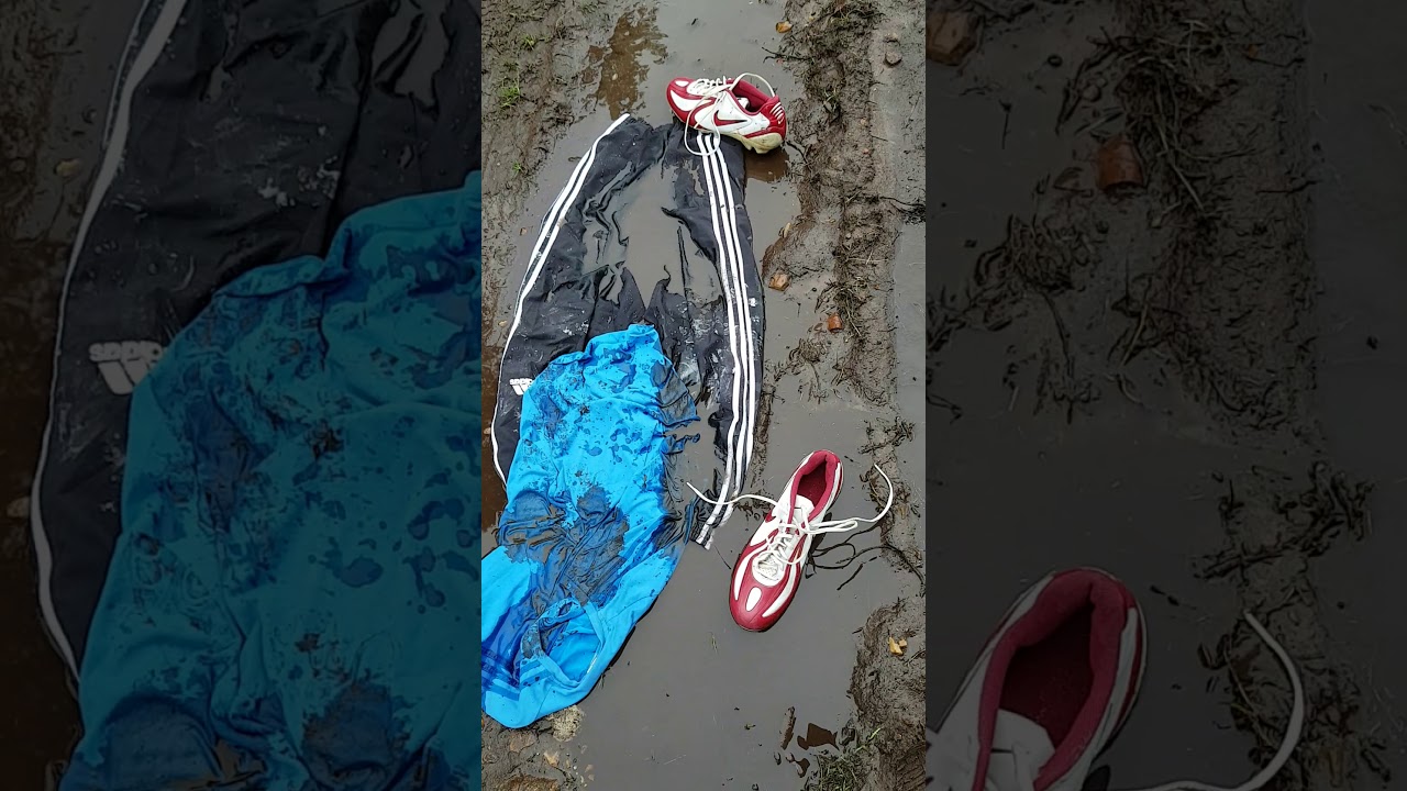 Dirty and muddy clothes