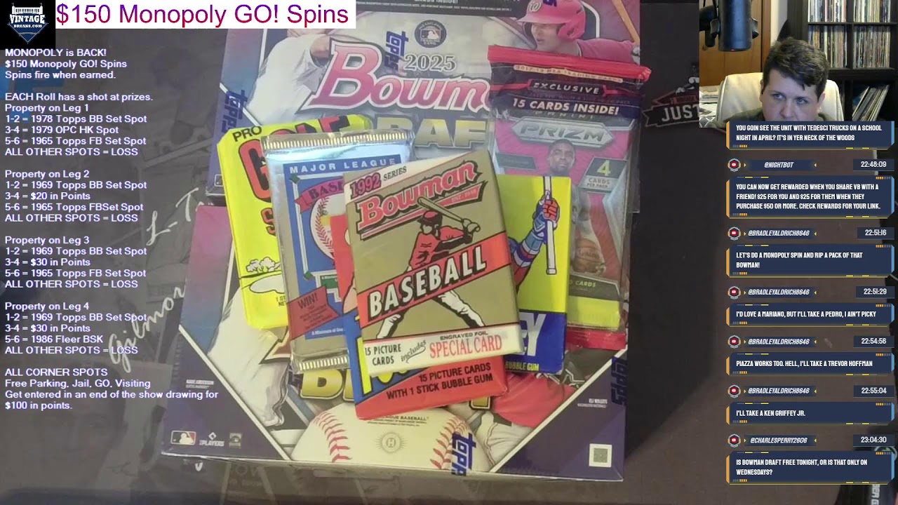 Vintage Breaks Live: 1/23/2026 MONOPOLY GO!