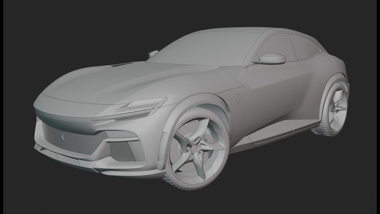 Ferrari Purosangue modeling timelapse | Blender 3D