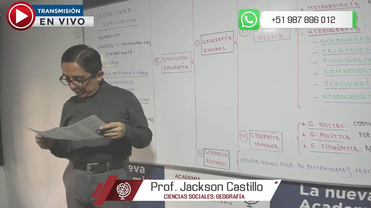 ✅GEOGRAFÍA CON EL PROFESOR JACKSON CASTILLO | Estudio del espacio Geográfico