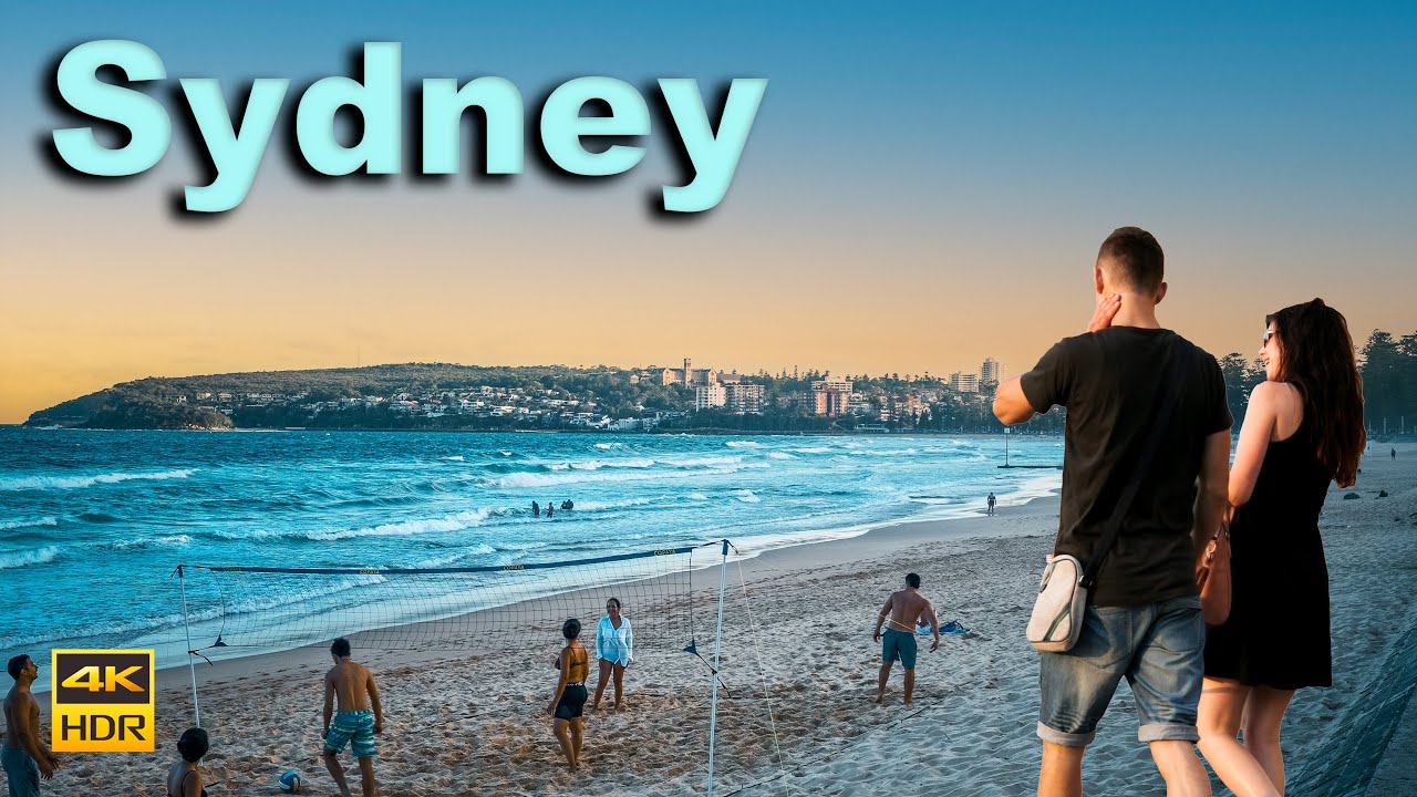 Manly Beach Walking Tour in Summer - Sydney Australia | 4K HDR