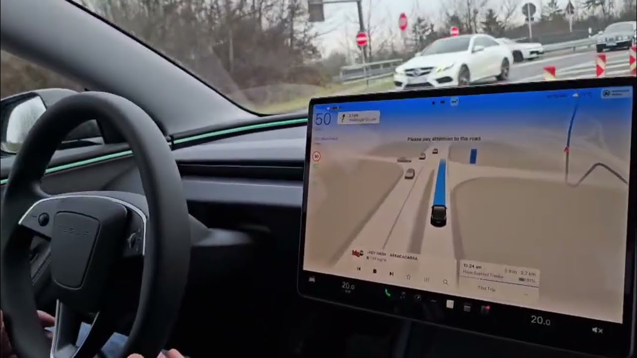 Full Self Driving(Supervised) in Stuttgart.😃