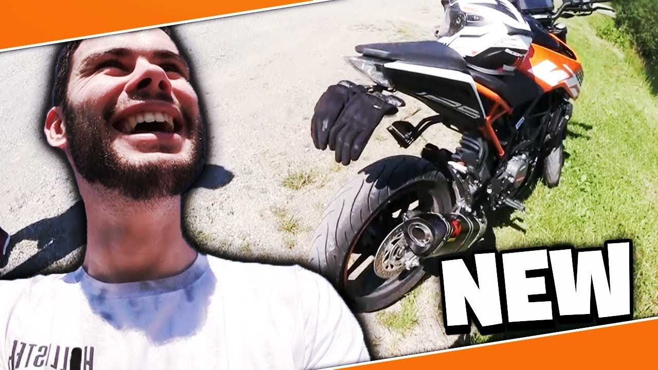 NOUVEAU POT + NOUVEAU SUPPORT DE PLAQUE SUR MA KTM DUKE 125 !!!