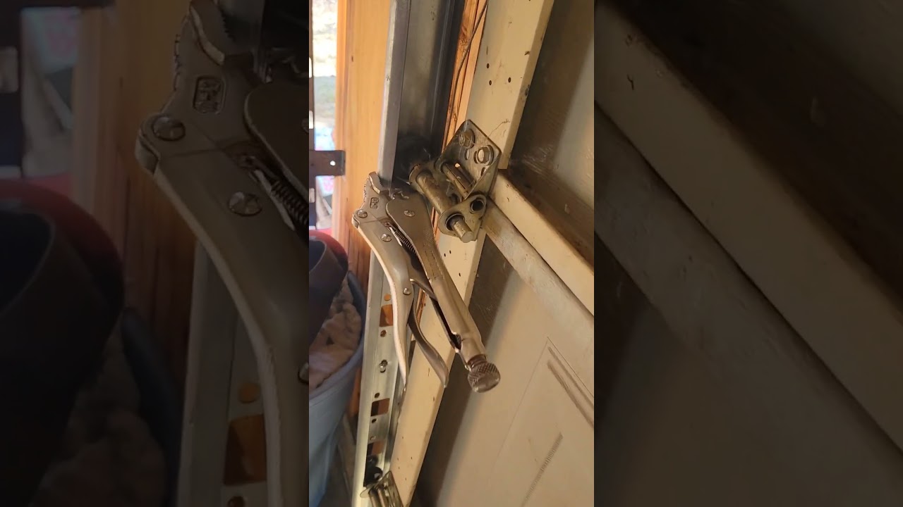 Garage door cable off REPAIR, start to finsh #garage  #how #fixed  #diy #howto #shorts #short