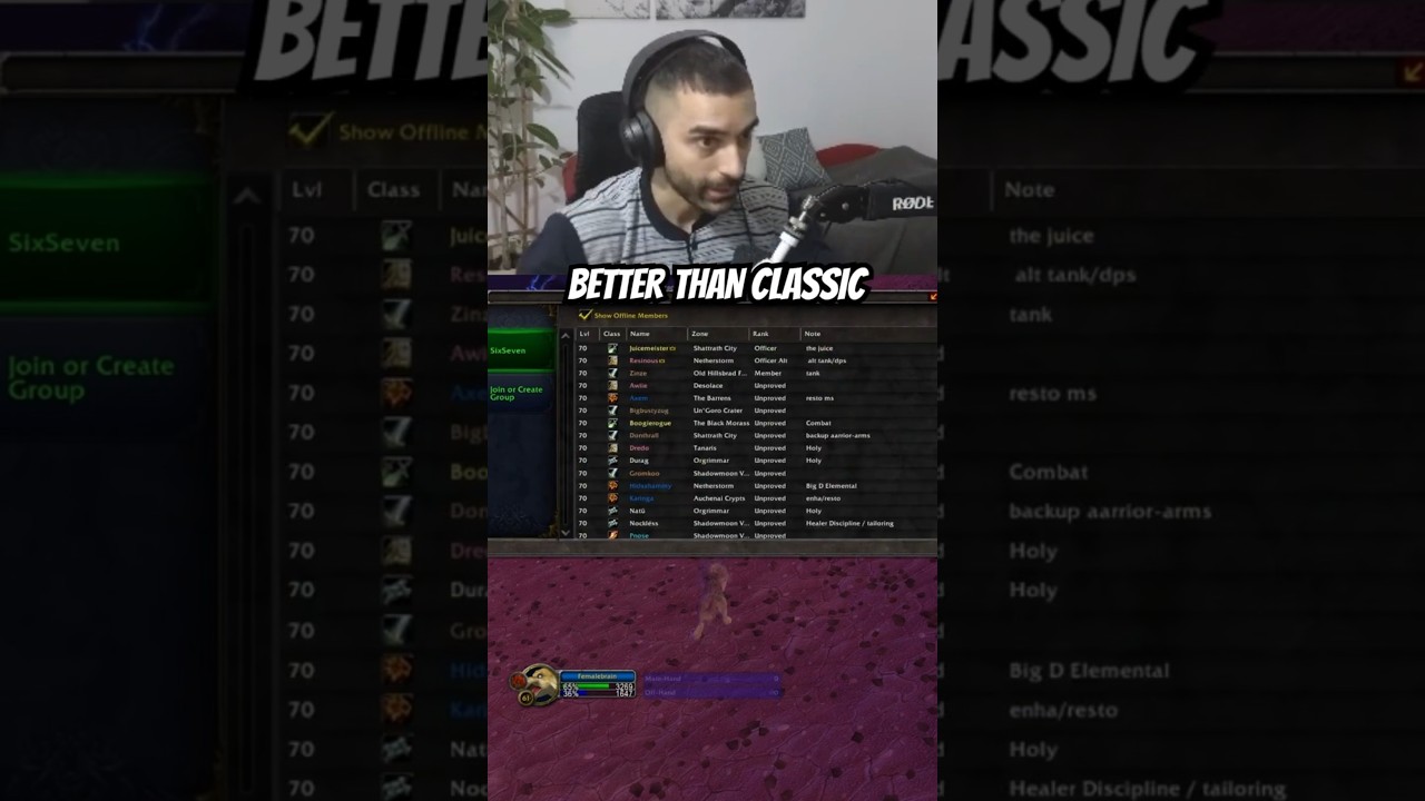 Retail Guild Tab in Classic WoW