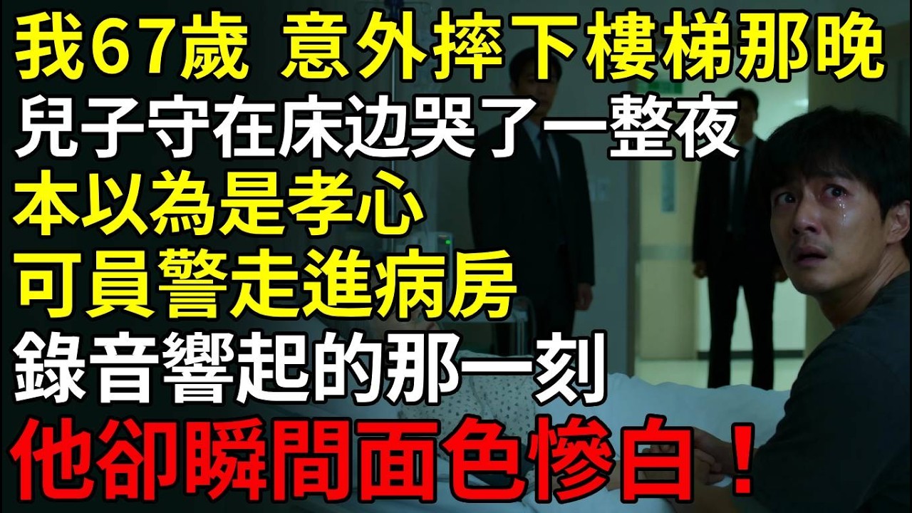 我67歲，意外摔下樓梯那晚，兒子哭了一整夜，本以為是孝心，可員警走進病房，錄音響起的那一刻，他卻瞬間面色慘白！#智慧老年#人生感悟#幸福#哲理#退休後#老年生活#人生#故事#老年#情感