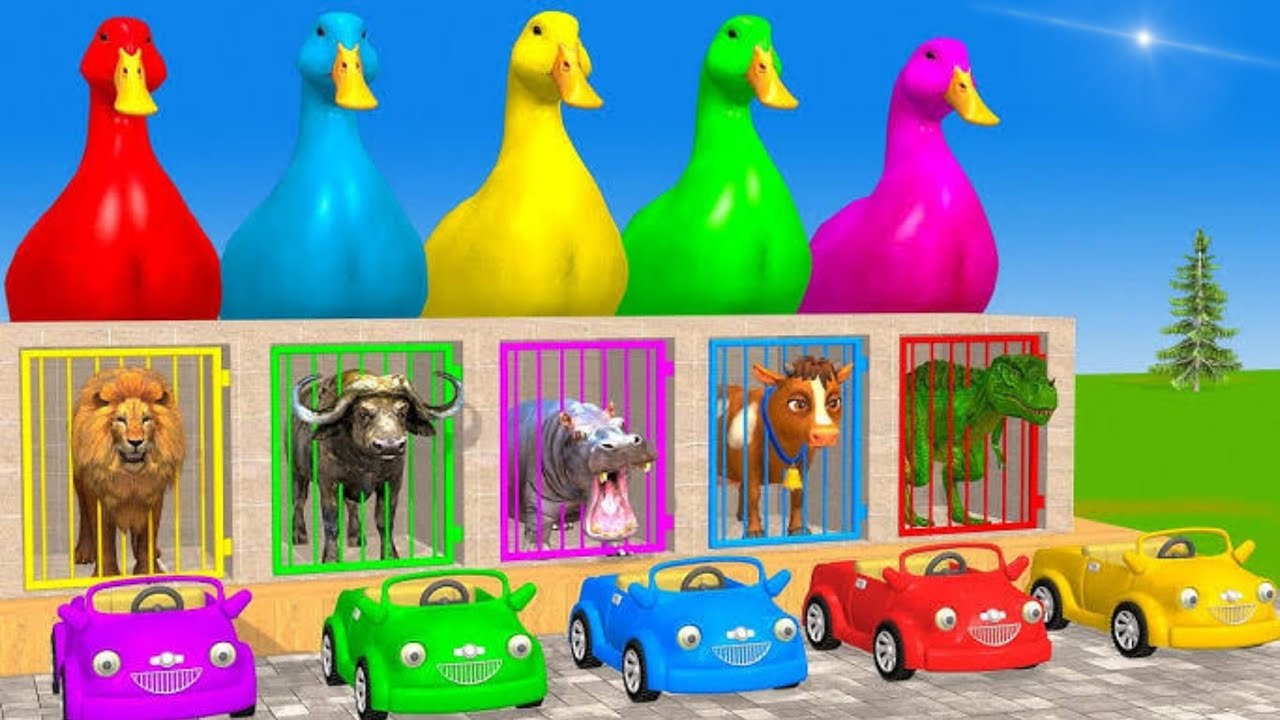 LoNg slide game with Elephant Gorilla Buffalo Hippopotamus Tiger 3D Animal baik Game Off Road
