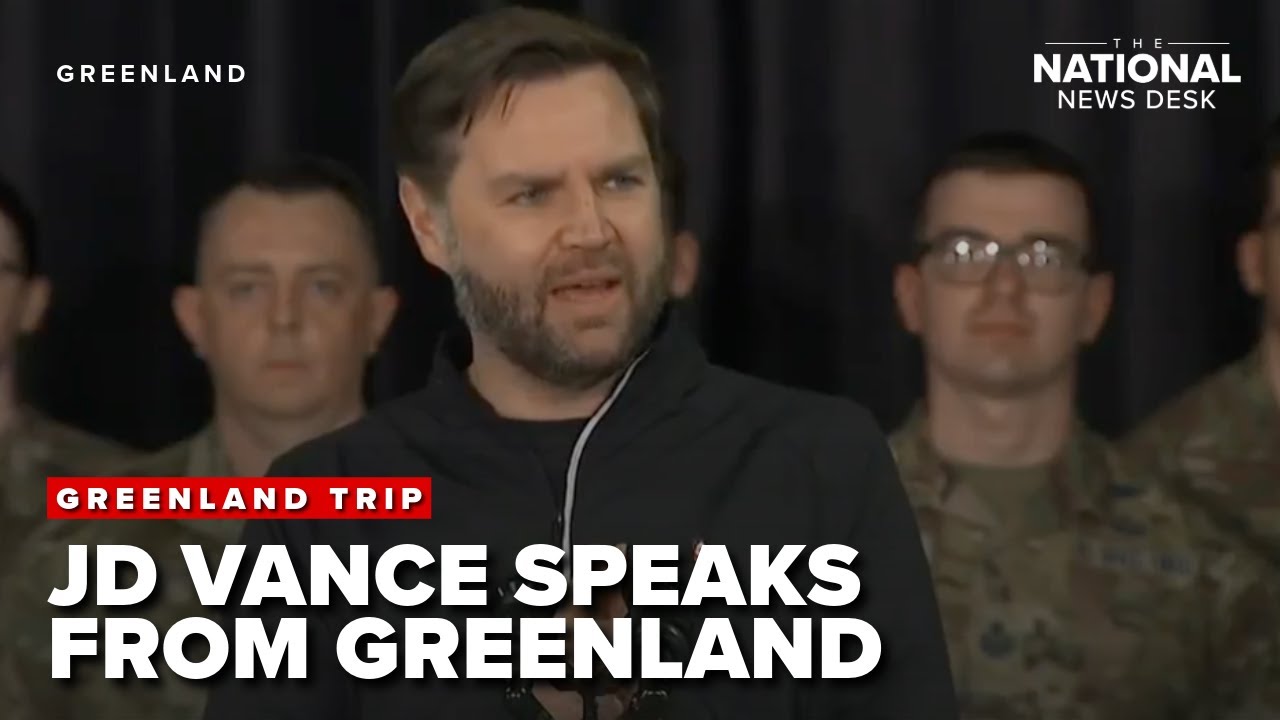 Vice President JD Vance delivers remarks to members of the military in Greenland