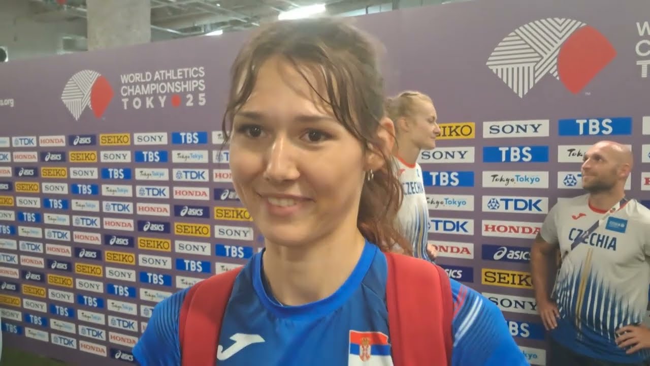 Angelina Topić nakon ulaska u finale skoka uvis na SP I SPORT KLUB Atletika