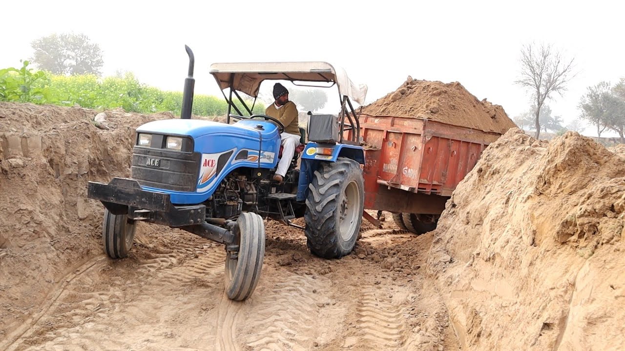 Ace Di 550 pulled trolley very easily for the first time | Ace Di 550 Power Plus | JCB 3DX Machine