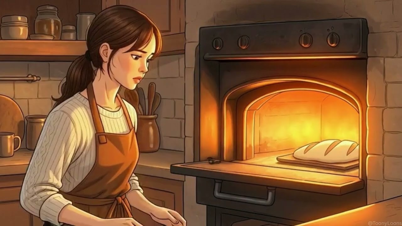 Ghibli styled ASMR rain soaked village morning 🌧️ cooking breakfast, slow rural routines