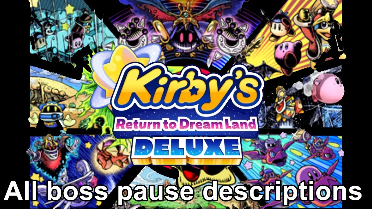 Kirby return to Dreamland deluxe: all boss pause screens (and more!)