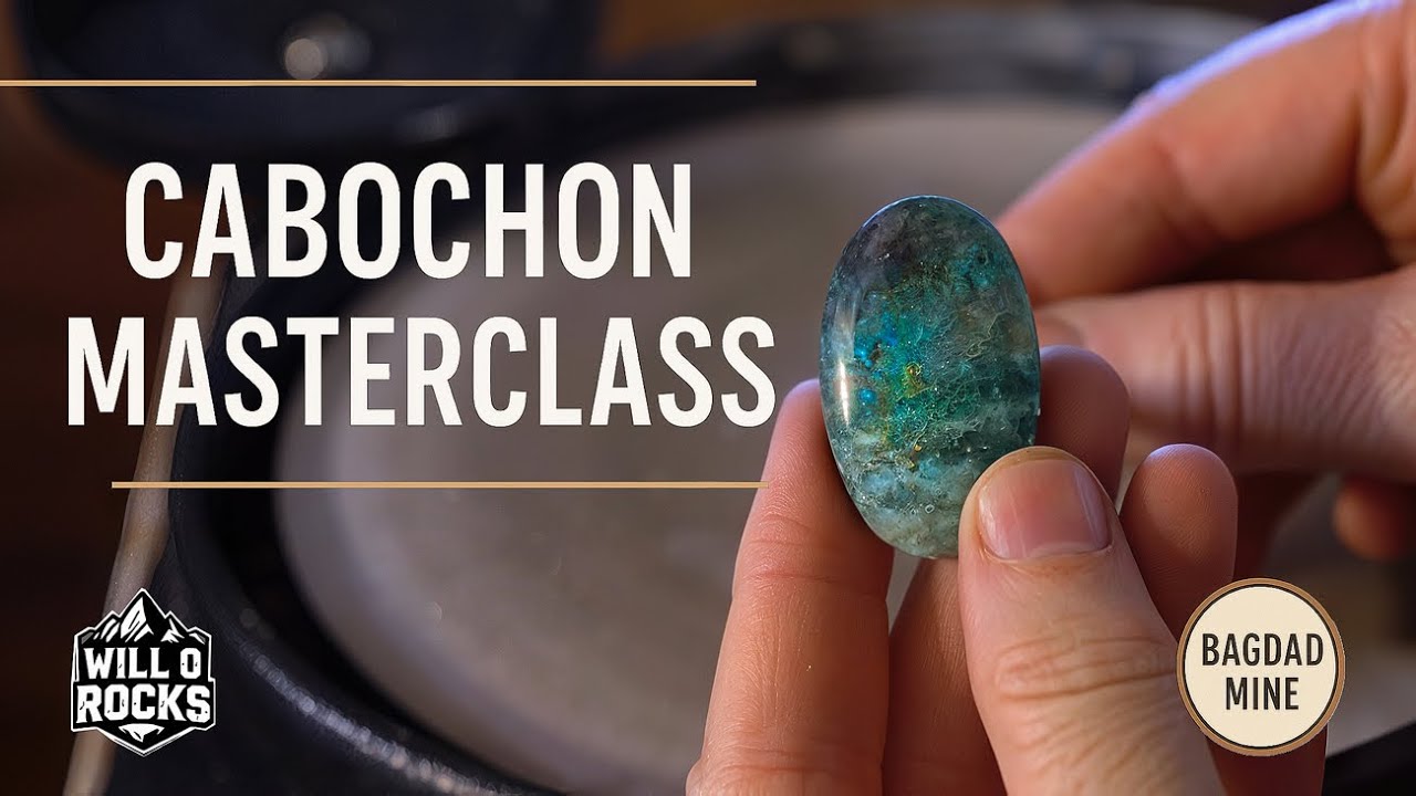 Chrysocolla Cabochon Masterclass: From Bagdad Mine Rough to Mirror Polish