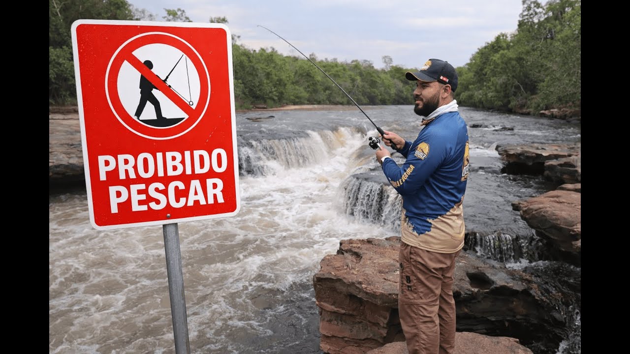 Pesquei e fiz peixe frito na Cachoeira do Sossego