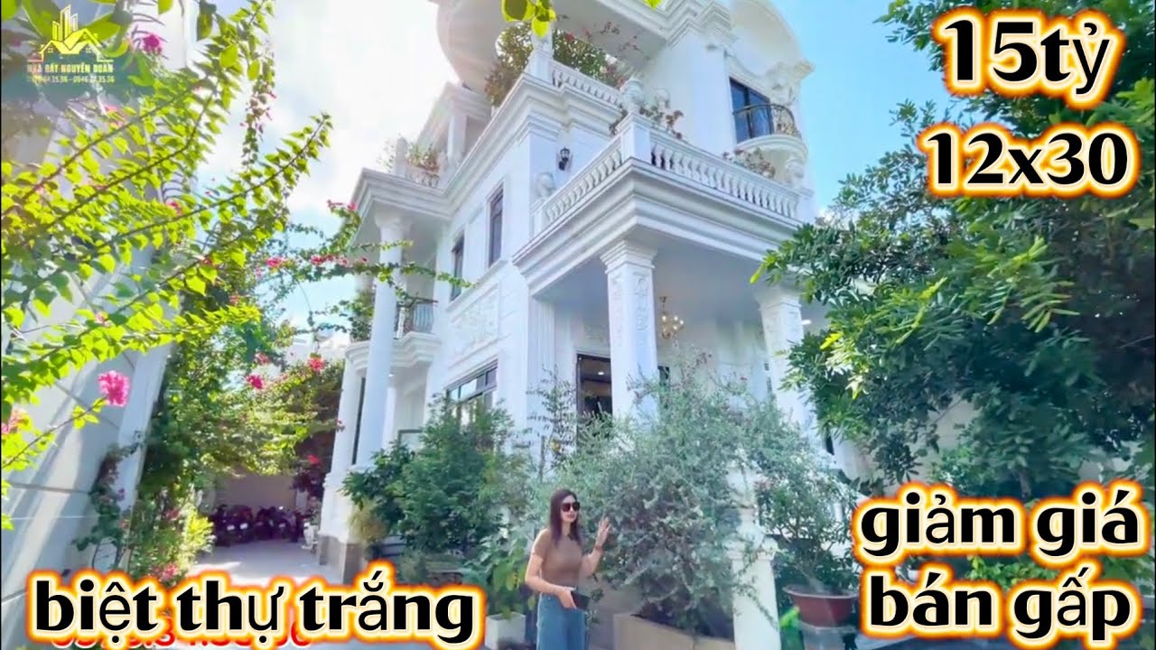 Biệt thự trắng siêu đẹp giá lại rẻ 15tỷ | Bình Dương sát cầu phú long