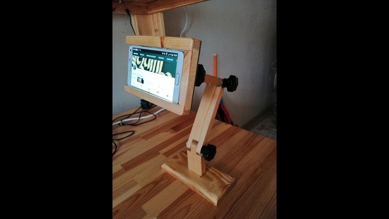 ahşap telefon tutacağı (wooden phone stand making)