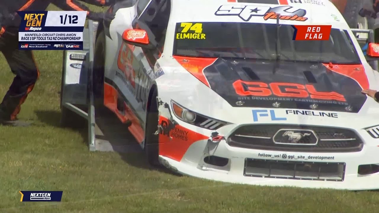 Race 3 Peter Ward Crash - SP Tools TA2 NZ Championship - Manfeild Grand Finale