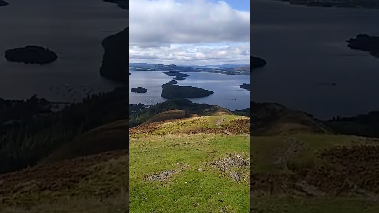 view from top Conig hill overlooking loch lomond