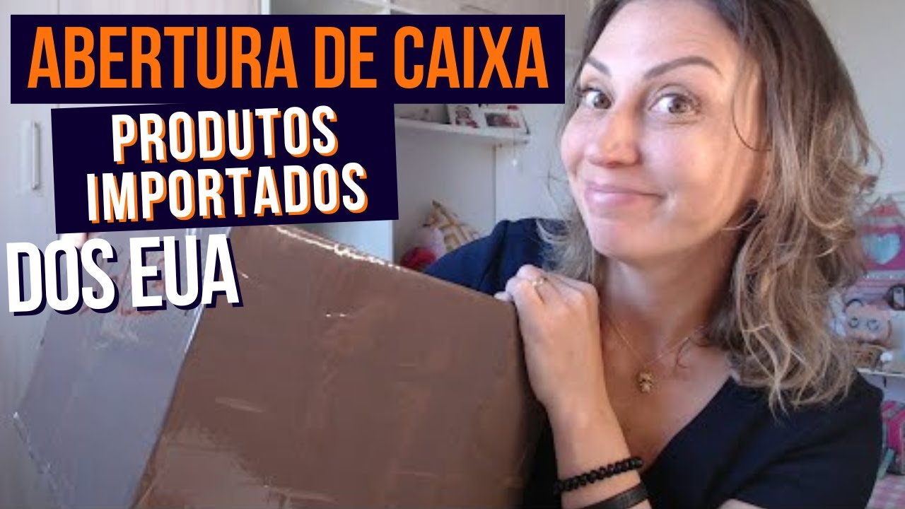 Abertura de caixa com produtos importados dos Eua