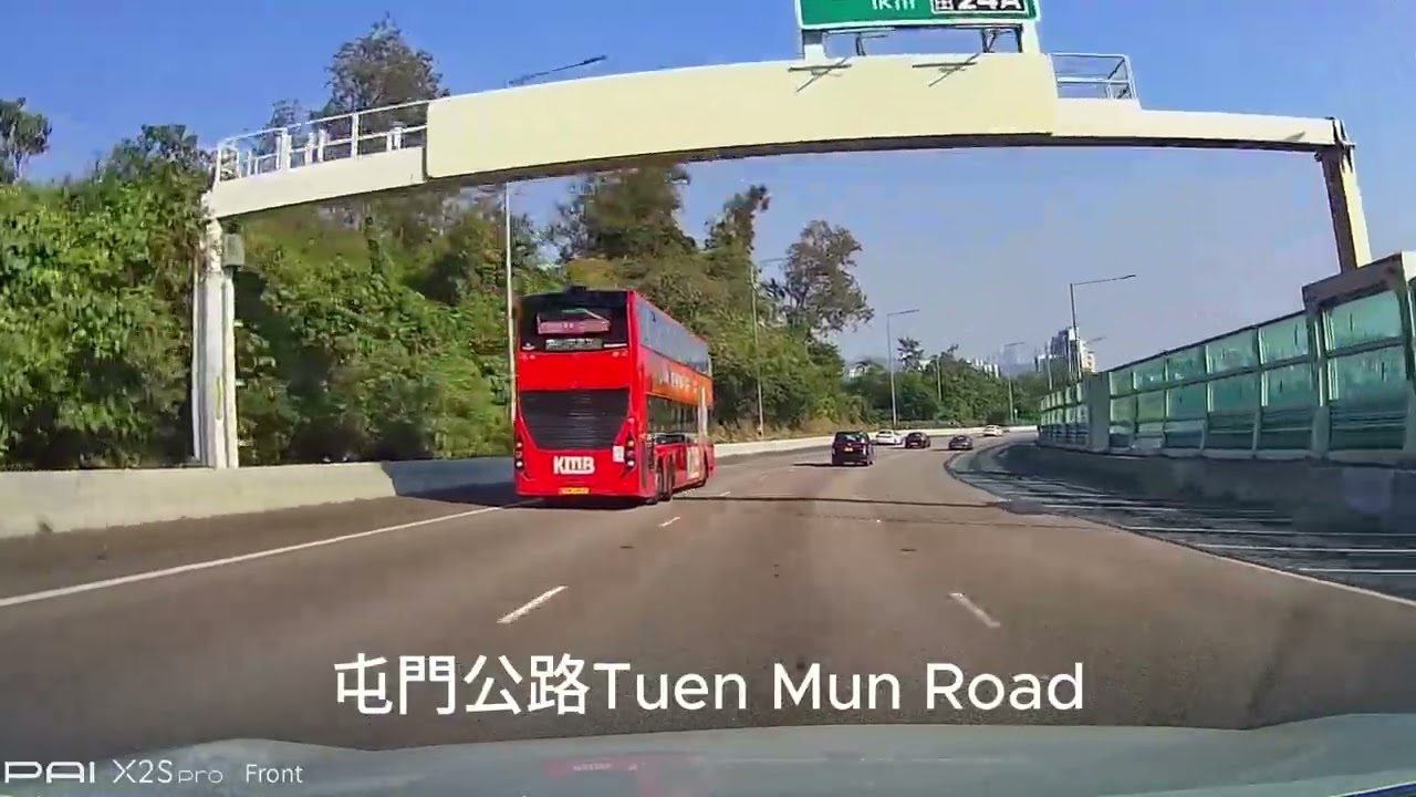 由元朗錦上路經大欖隧道, 去荃灣 From Yuen Long Kam Sheung Road, Via Tai Lam Tunnel, to Tsuen Wan