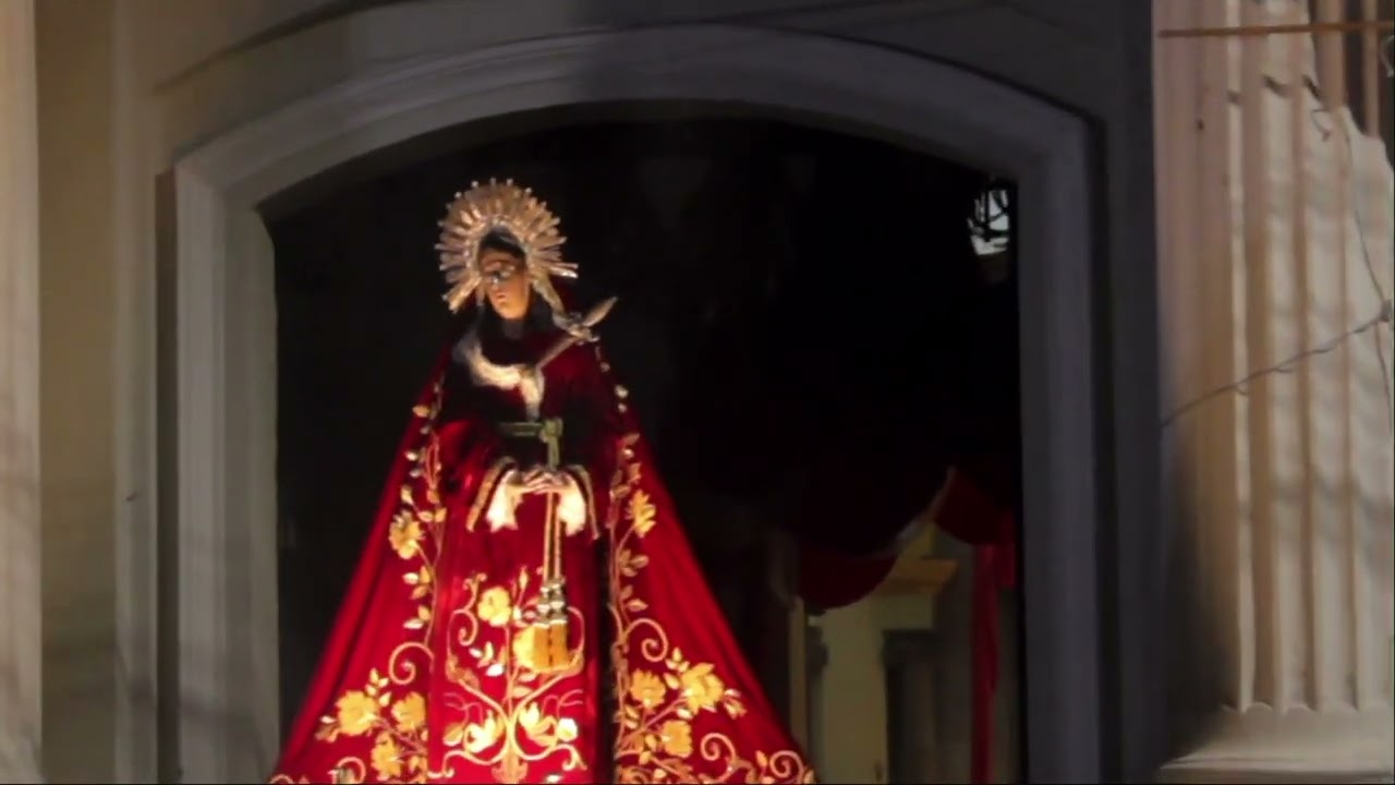 Procesión Virgen de Dolores templo San Juan de Dios, 500 Años de Evangelización Quetzaltenango 2,024