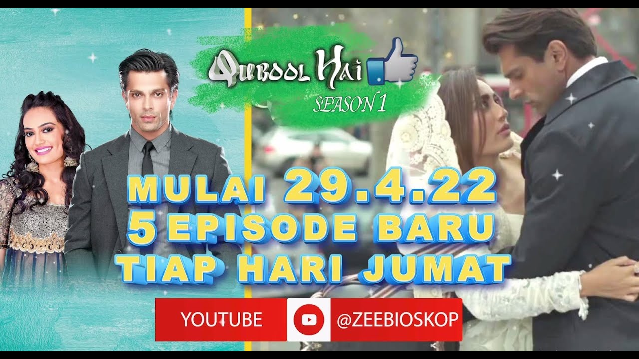 Nonton maraton Qubool Hai Season 1 di Youtube Zee Bioskop