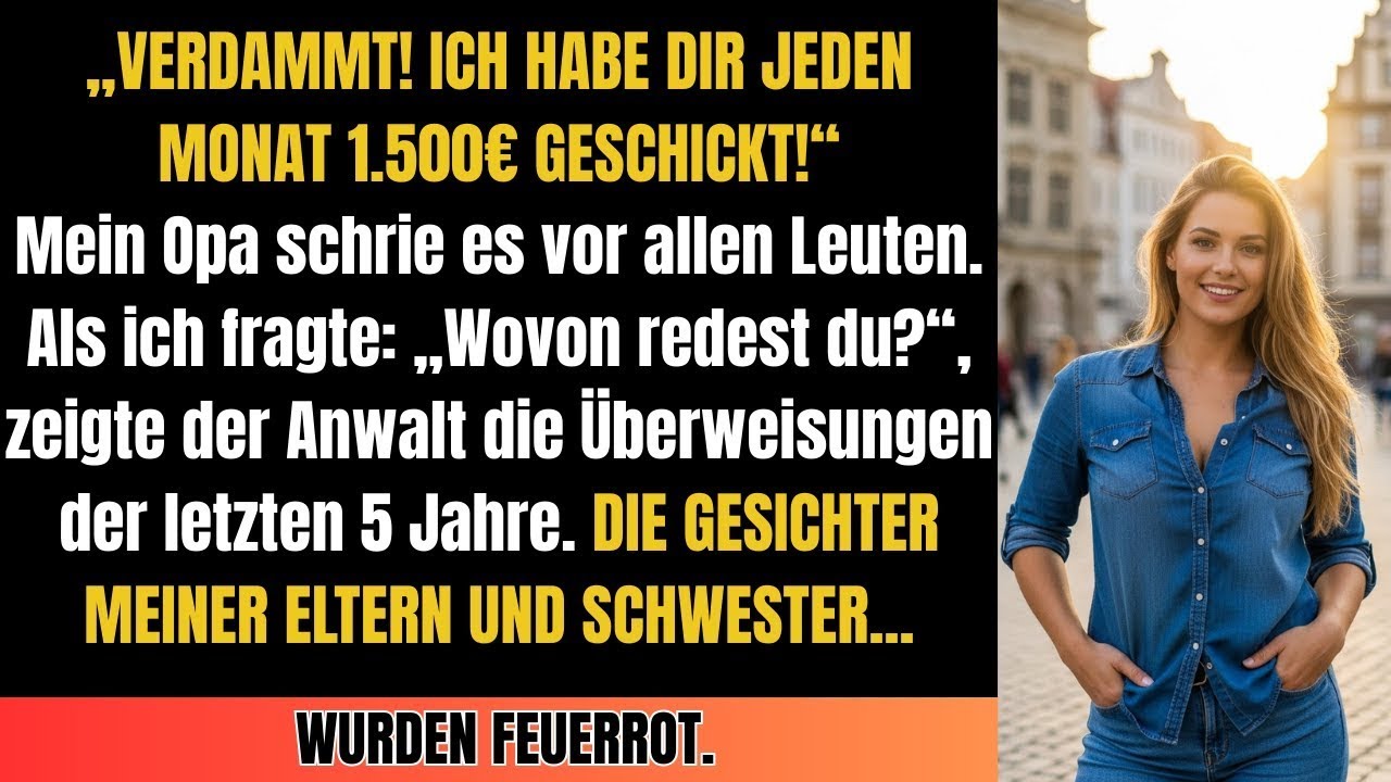 „Ich überweise dir jeden Monat 1.500€!“ – Opa enthüllt das Geheimnis beim Essen.