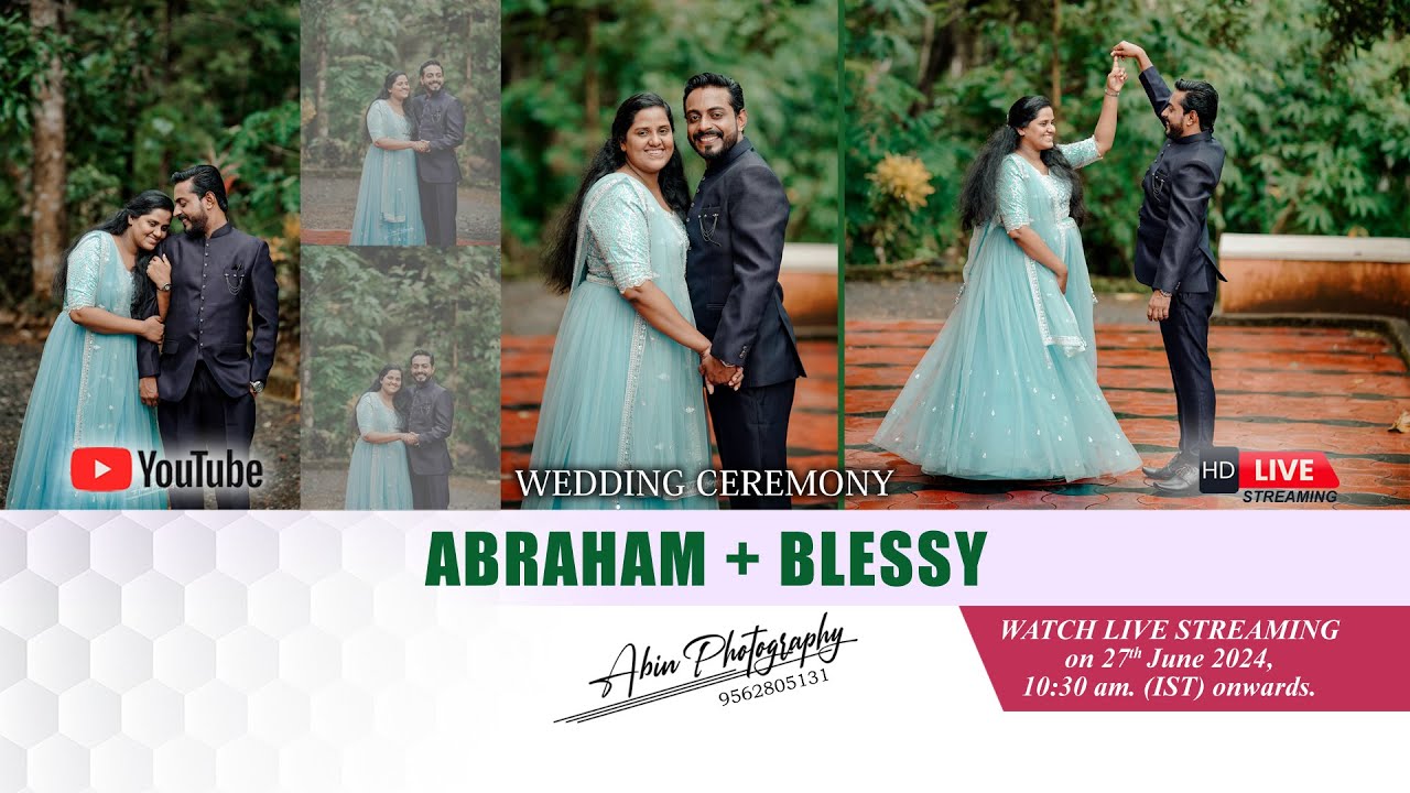 Wedding Ceremony LIVE | ABRAHAM - BLESSY | Stories from ABIN PHOTOGRAPHY - 9562805131 | 27-06-2024