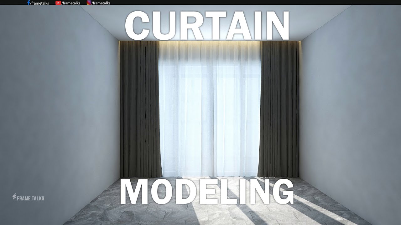 Как создать штору в 3Ds Max | Создание шторы с помощью модификатора ткани #curtainmodeling