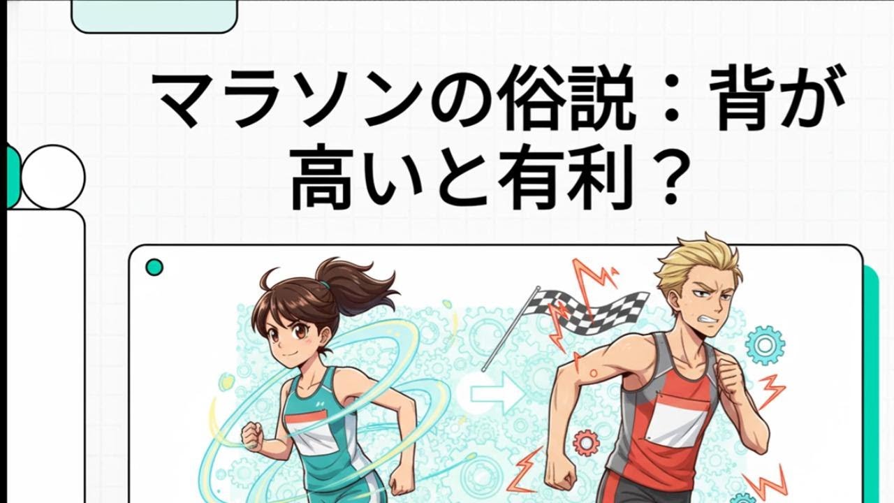 背が高い、足が長い人がマラソンは有利？