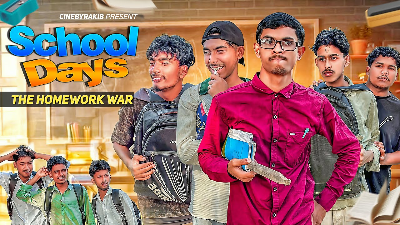 School Days: The Homework War | Bangla Funny Video | Comedy Video | CineByRakib | Rakib Raja 