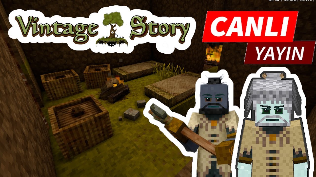 🔴CANLI🔴Vintage Story TR Şube Geldi Açılınn 1.GÜN !ses