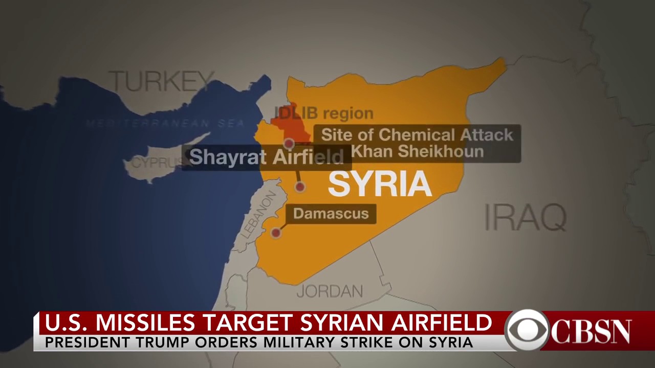New video of U S  launching missile attack on Syria