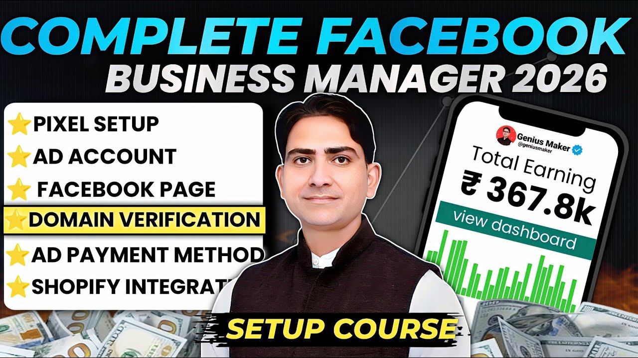 Facebook Business Manager Full Setup for Beginners | Pixel, Ad Account, Page, Domain & Shopify