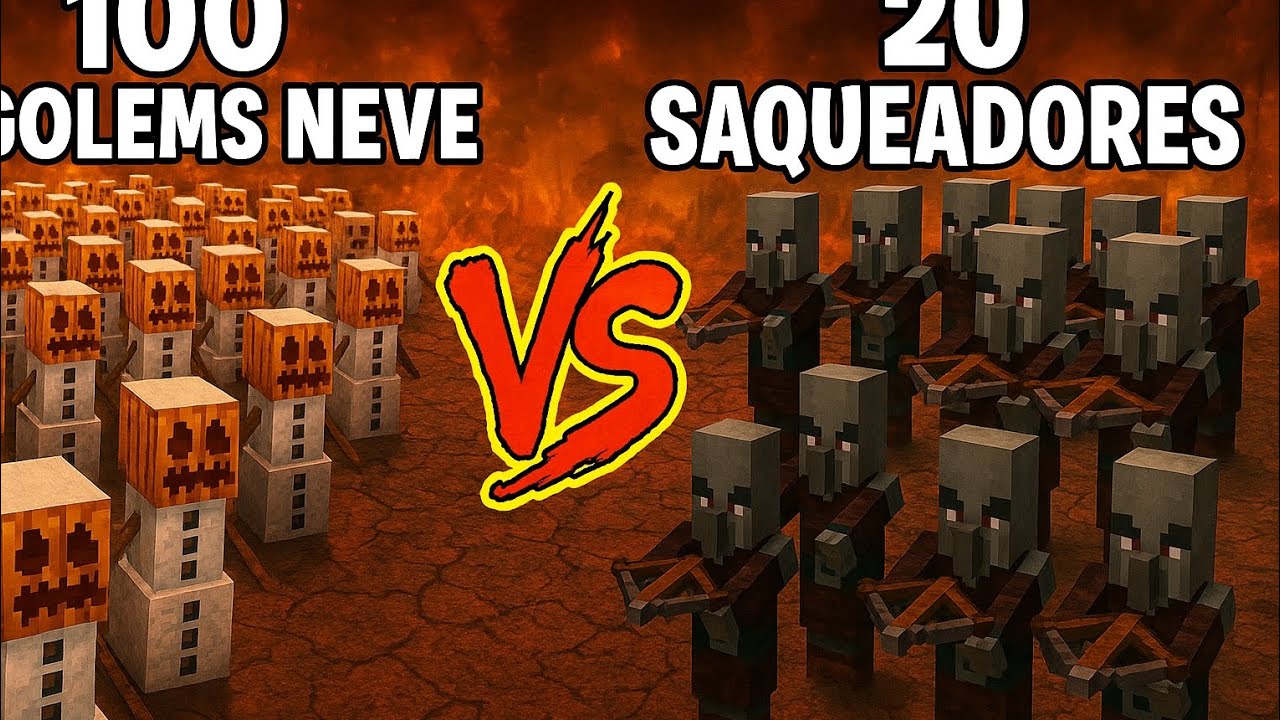 100 golems de nieve VS 25 SAQUEADORES