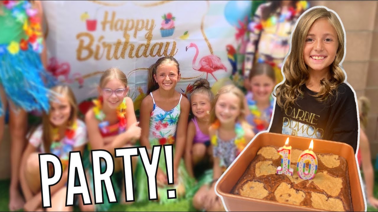 HALLIE'S HAWAIIAN THEMED BIRTHDAY PARTY! | She's Turning the BIG TEN!
