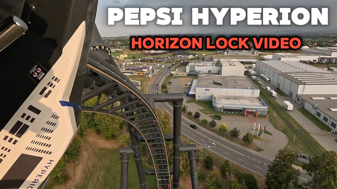 PEPSI HYPERION Mega Roller Coaster HORIZON LOCK video Energylandia  POV 4k video, Front seat