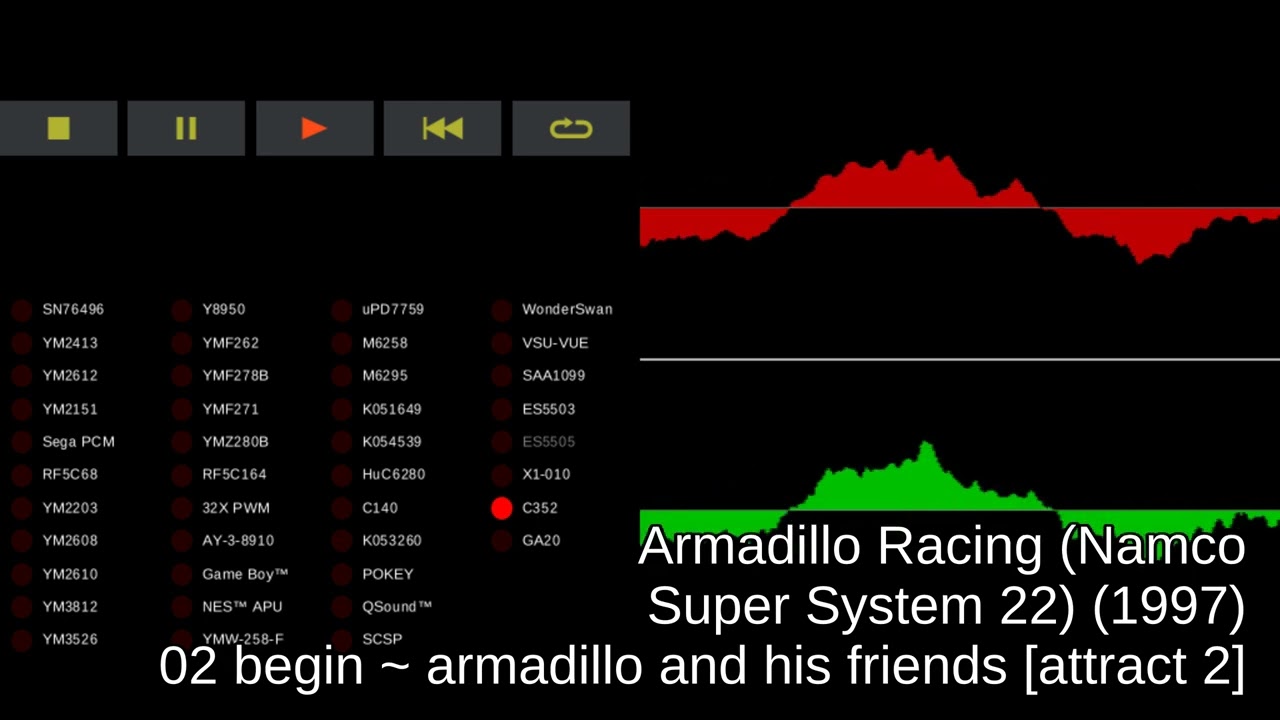 Armadillo Racing (Namco Super System 22) - track 02 begin ~ armadillo and his friends [attract 2]