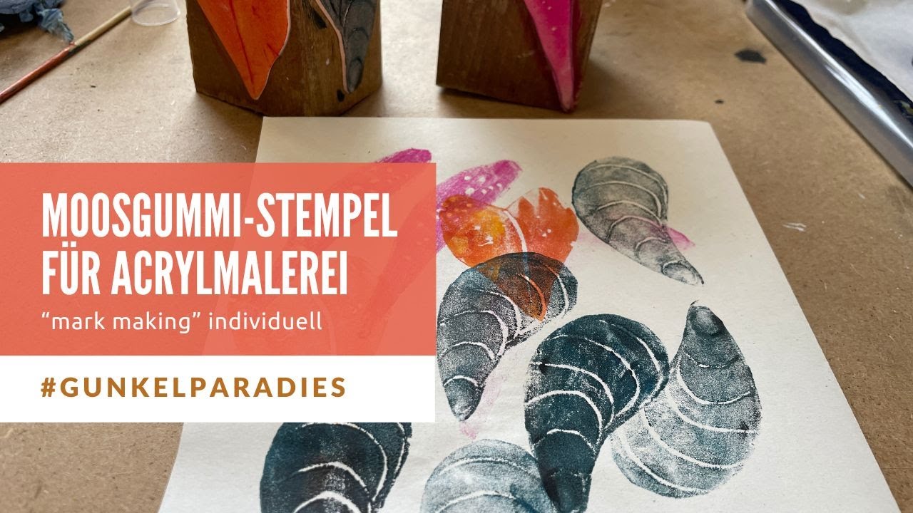 Moosgummi-Stempel f&uuml;r Acrylmalerei und mehr