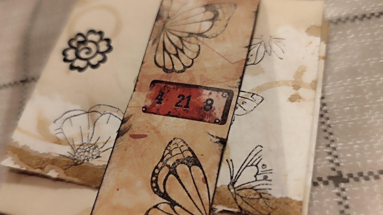 Versteckte Notiz mit Verschluss/Junk Journal/Deutsch 